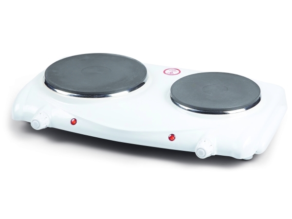 Domo DO310KP, Vit, Bänkdiskmaskin, Gjutjärnsplatta, Rostfritt stål, 2 zone(s), 2 zone(s) | Vitvaror - Spishäll - Induktionshäll | GameStuff