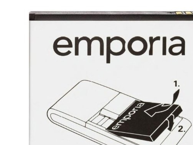 Emporia - Batteri - Li-Ion - 1000 mAh - svart - för emporiaTALK premium  Emporia TALK premium