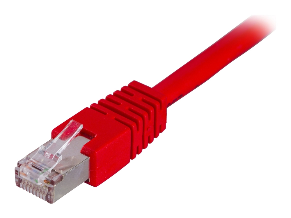 DELTACO - Patch-kabel - RJ-45 (hane) till RJ-45 (hane) - 50 cm - FTP - CAT 6 - röd | Datortillbehör - Kablar & adaptrar - Nätverkskablar | GameStuff