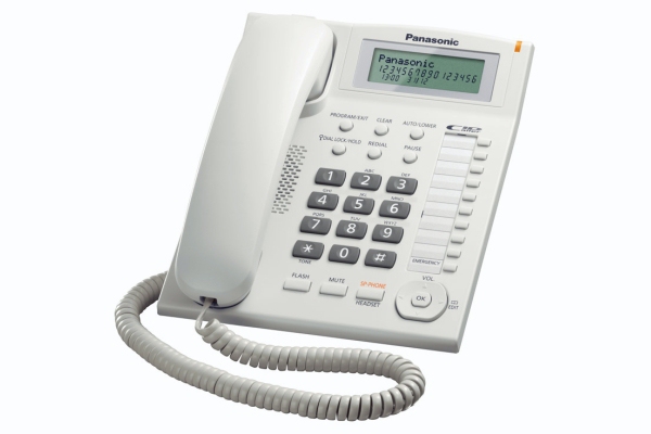 Panasonic KX-TS880, Högtalartelefon, 50 poster, Namn och uppringnings-ID, Vit