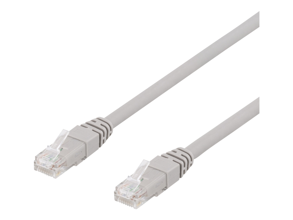 DELTACO TP-63AU - Patch-kabel - RJ-45 (hane) till RJ-45 (hane) - 3 m - UTP - CAT 6a - halogenfri - grå | Datortillbehör - Kablar & adaptrar - Nätverkskablar | GameStuff