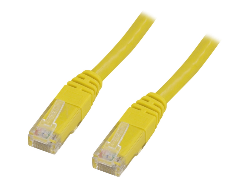 DELTACO - Patch-kabel - RJ-45 (hane) till RJ-45 (hane) - 3 m - UTP - CAT 6 - gul | Datortillbehör - Kablar & adaptrar - Nätverkskablar | GameStuff