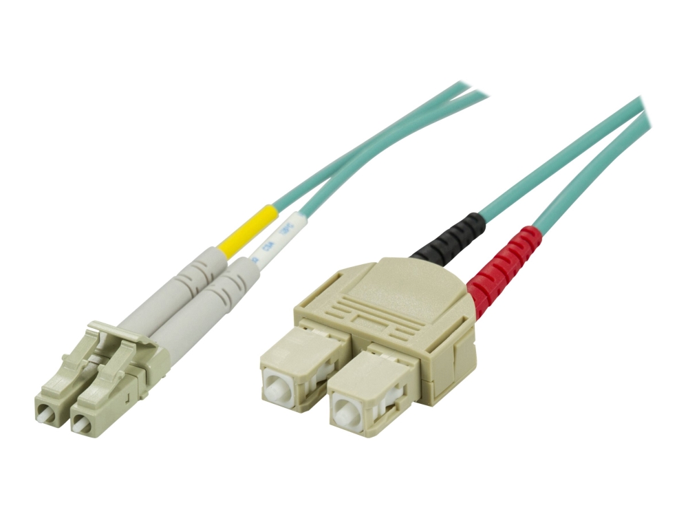 Deltaco - Netværkskabel - Lc Multimodus (Han) Til Sc Multimodus (Han) - 5 M - 5 M. - Fiberoptik - 50 / 125 My - Om3