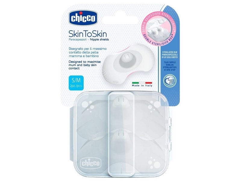 Chicco Silicone Nipple Shields Small S-M 2 Pieces