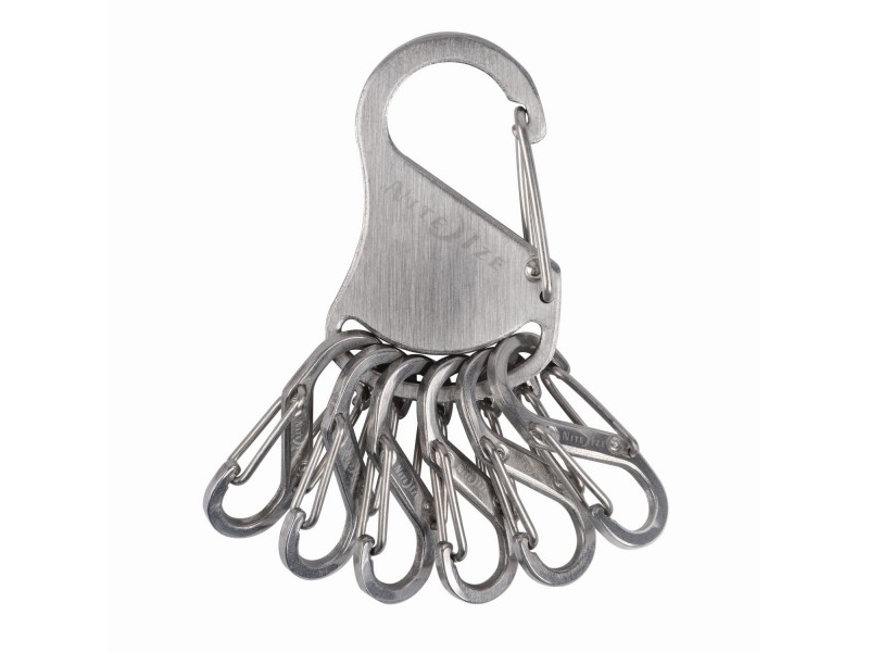 NITE Ize Nøgle-karabinhage NI-KRS-03-11 KeyRack 6 S-Biner Sølv 1 stk
