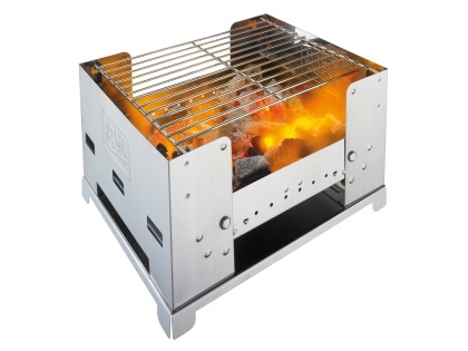 ESBIT BBQ300S, Grill, Kul, Rist, Sølv, Rektangulær, Rustfrit Stål