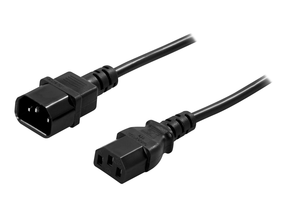 Deltaco - Strømkabel - Iec 60320 C14 Til Power Iec 60320 C13 - 2 M