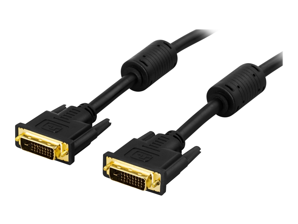 Deltaco - Dvi-Kabel - Dobbeltlink - Dvi-D (Han) Til Dvi-D (Han) - 10 M