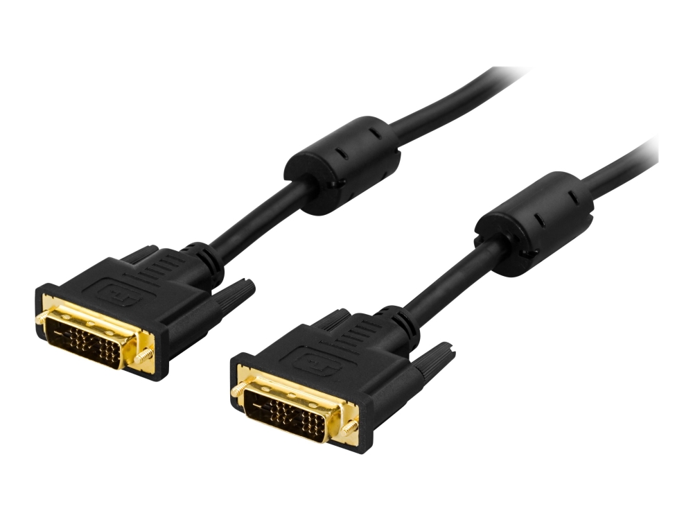Deltaco - Dvi-Kabel - Dvi-D (Han) Til Dvi-D (Han) - 2 M - Tommelskruer