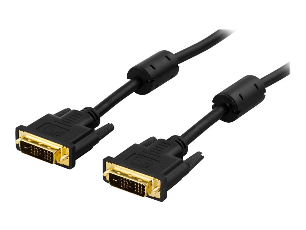 Deltaco - Dvi-Kabel - Dvi-D (Han) Til Dvi-D (Han) - 3 M - Tommelskruer
