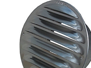 Fresh Murrist Ø100/130 Med Studs, Aluminium. Ø130 Mm, Mål På Studs 95 Mm, Udvendigt Mål.