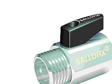 1/2" Kugelhahn Ballofix Mit Griffhülse/Nippel