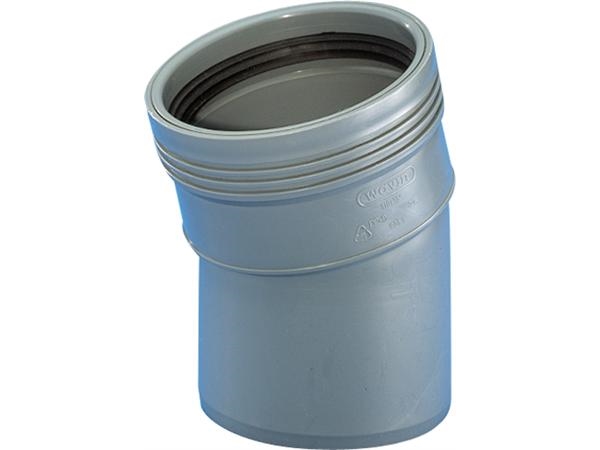 Wavin PP bøjning 15 grader Ø 32 mm grå | Gråa dräneringsrör | GameStuff
