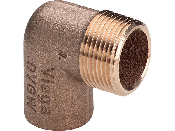 Vinkel 90gr 1/2 -15 mm - rørgevind nippel og loddemuffe | VVS Artiklar - Rör & Kopplingar - Kopparrör och rördelar | GameStuff