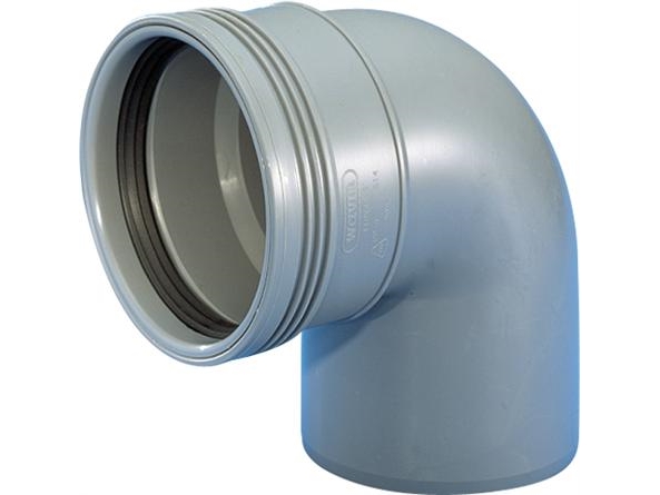 Wavin PP bøjning 88,5 grader Ø 50 mm grå | Gråa dräneringsrör | GameStuff