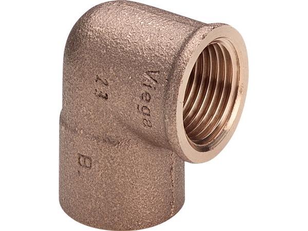 Vinkel 90gr 1/2 -15 mm - rørgevind muffe og loddemuffe | VVS Artiklar - Rör & Kopplingar - Kopparrör och rördelar | GameStuff