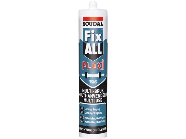 Soudal Montagelim 290Ml - Fix All Crystal Clear Multifuge Added Fungicide, Fda Approved