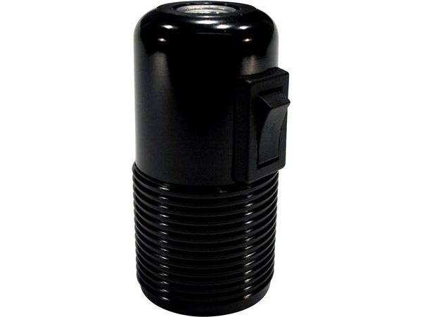 Uttag E27 med strömbrytare 1/1 gänga svart | Tillbehör och reservdelar - Uttag | GameStuff