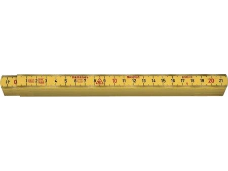 Hultafors Tommestok 2M 10Led Gelb, Aus Glasfaserverstärktem Polyamid, 15Mm Breit, Mit Mm Auf Beiden Seiten