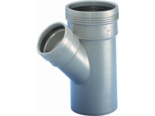 Wavin PP grenrør 45 grader 75- 50 mm grå | Gråa dräneringsrör | GameStuff