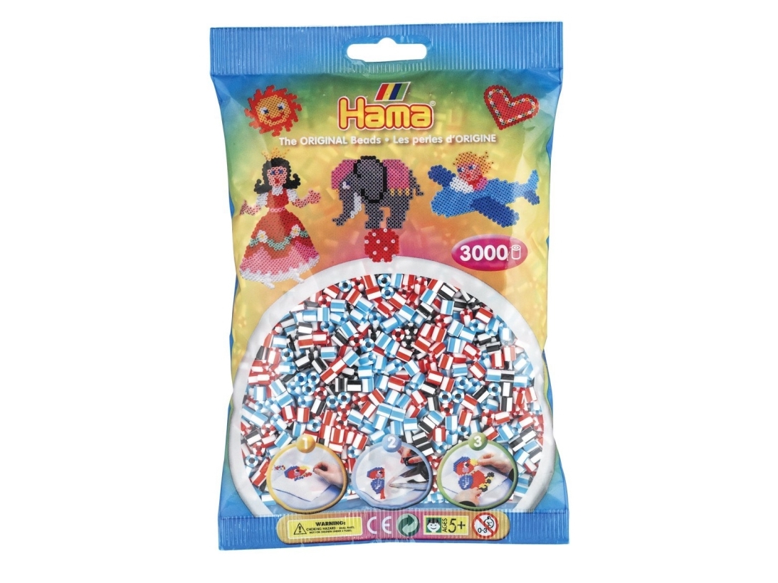 Hama Midi Perler - Stribet Mix 91 - 3.000 Stk. - 201-91