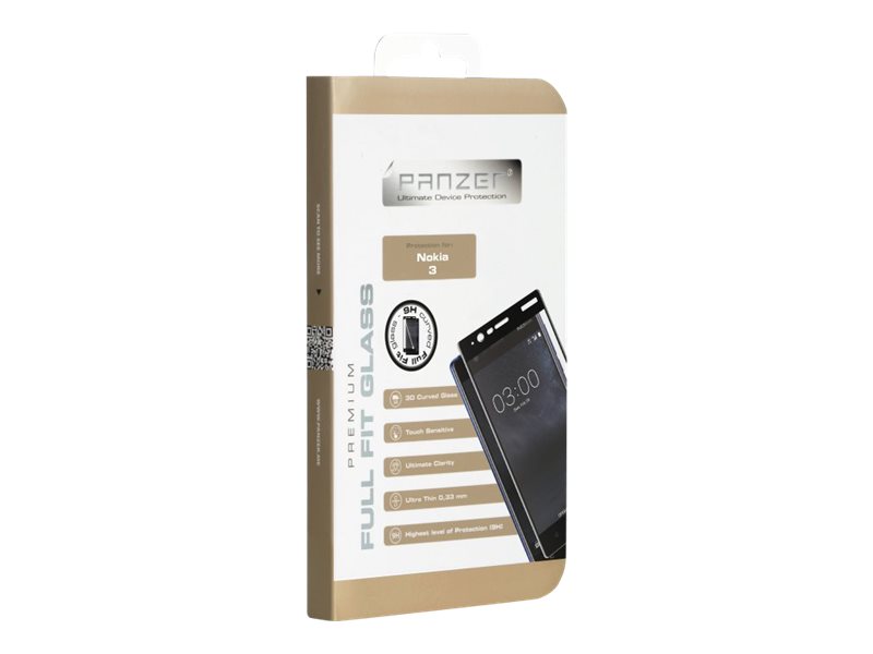 Panzer Premium Full-Fit - Skärmskydd för mobiltelefon - glas - för Nokia 3 | Datorer & Surfplattor - Tillbehör till surfplattor - Covers & Väskor | GameStuff
