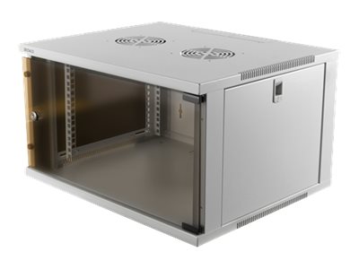 Deltaco 19-5406W - Kabinet - Vægmonterbar, Gulvstående - Hvid - 6U - 19"