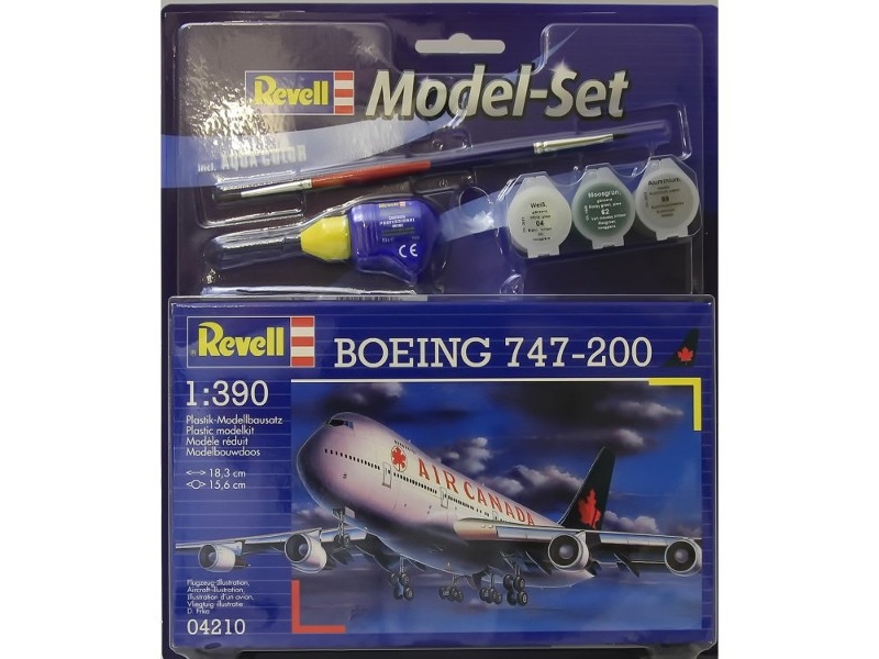 Revell Boeing 747-200, Model Af Fly, Monteringssæt, 1:390, Boeing 747, Plast, Let Øvet