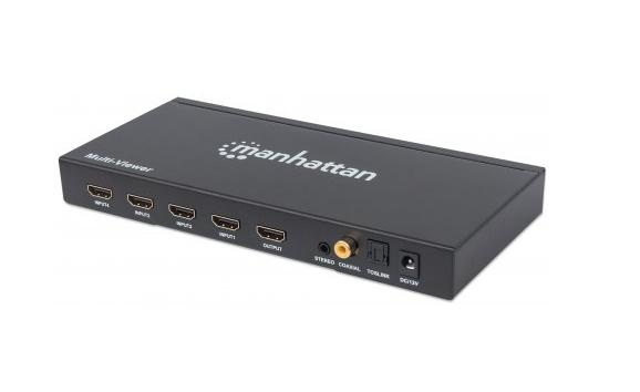 Manhattan 207881, Hdmi, Metal, Sort, 480I, 480P, 576I, 576P, 720P, 1080I, 1080P, 2,25 Gbit/Sek., Aktivitet, Strøm