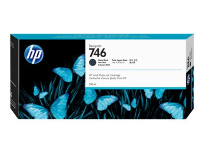 Blækpatron Hp 746 P2v83a, 300 Ml, Matte Sorte