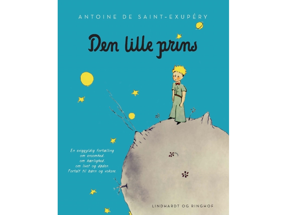 Den Lille Prins, Lyseblå, Indbundet M. Smudsomslag | Antoine De Saint-Exupéry