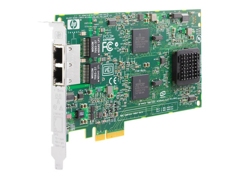 Hpe Nc380t - Netværksadapter - Pcie X4 - Gigabit Ethernet X 2 - For Proliant Dl160 G5, Dl165 G5, Dl180 G5, Dl320 G5p, Dl365 G5, Dl385 G5, Dl785 G6, M