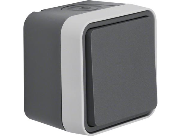 Berker Afbryder Korrespondance Komplet Grå W.1 Ip55