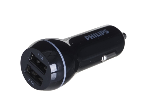 Philips Usb-Autoladegerät Dlp2357/10, Auto, Zigarettenanzünder, 5 V, Schwarz