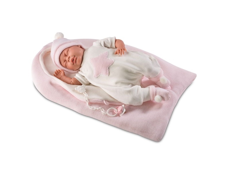 Llorens Mimi Grædende Dukke I Pink Sovepose, 40 Cm (Gxp-607874)