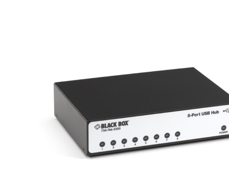 Black Box Ic1023a, Sort, 8- Db9 M, 1- Usb, 0 - 70 °C, 10 - 90 °C, 38 Mm