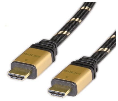 Roline Gold Hdmi High Speed Kabel, St-St 3,0M, 3 M, Hdmi Typ A (Standard), Hdmi Typ A (Standard), Audio Return Channel (Arc), Schwarz, Gold