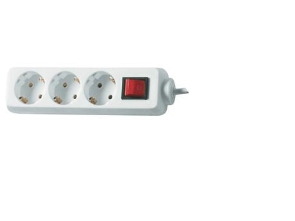Rev 0512351555, 1,4 M, 3 Ac-Ausgänge, Indoor, 1,5 Mm², Weiß, 250 V