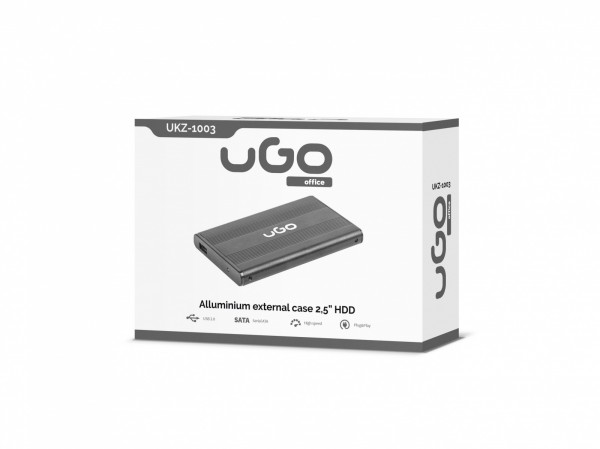 Ugo Marapi S120, Hdd / Ssd-Gehäuse, 2.5 Zoll, Serial Ata Ii, Usb Konnektivität, Schwarz