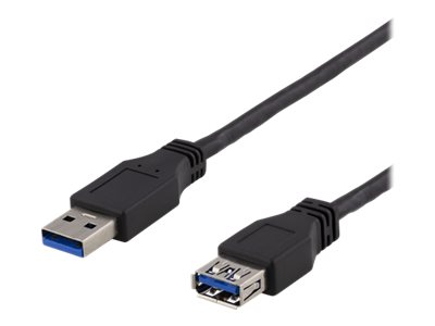 Deltaco Usb3-243 - Usb-Forlængerkabel - Usb Typ A (Hun) Til Usb Typ A (Han) - Usb 3.1 Gen 1 - 3 M - Sort