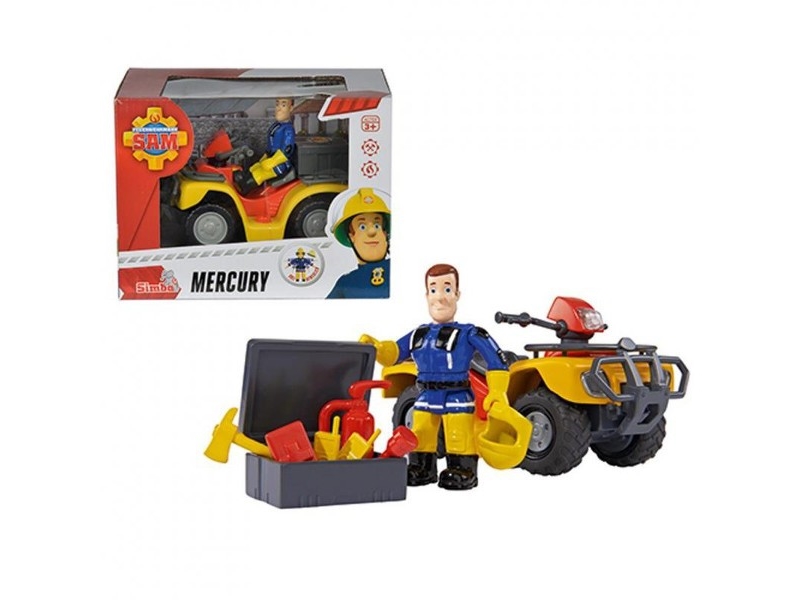 Simba Quad Feuerwehrfahrzeug Sam Quad Mercury Mit Figur (109257657038)
