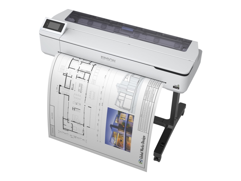 Epson SureColor SC-T5100 - 36 stor-format printer - farve - blækprinter - Rulle (91,4 cm) - 2400 x 1200 dpi - Gigabit LAN, Wi-Fi(n), USB 3.0 - skærer