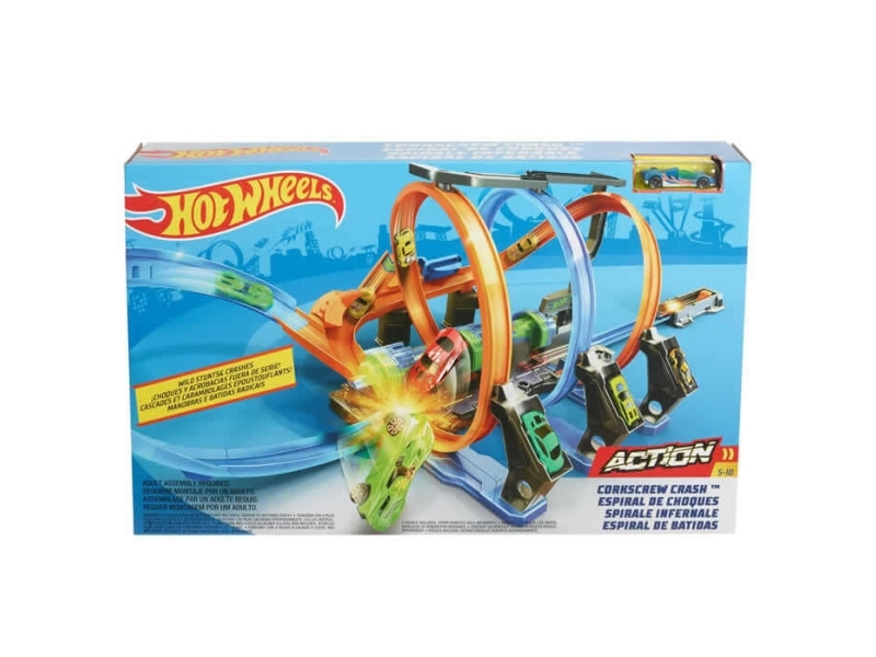 Hot Wheels Corkscrew Crash Track Set | Leksaker - Bilar och andra fordon | GameStuff