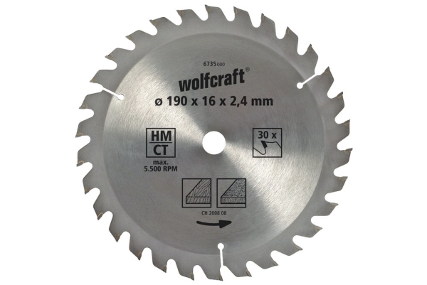 Wolfcraft Gmbh 6731000, Chipboard, Wood, 14 Cm, 1.27 Cm, Tungsten Carbide Tipped (Tct), 2.4 Mm, 1 Pc(S)