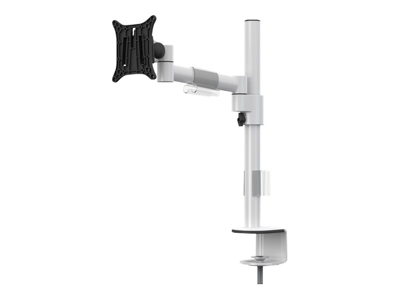 Multibrackets M Vesa Deskmount Officeline Single I - Monteringssæt (Klemme Til Montering På Skrivebord) - For Lcd Display - Stål - Hvid - Skærmstørre