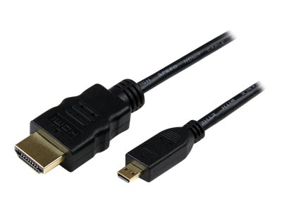 Startech.Com 3M High-Speed-Hdmi-Kabel Auf Hdmi-Micro Mit Ethernet (Stecker/Stecker), 3 M, Hdmi Typ A (Standard), Hdmi Typ D (Mikrofon), 3D, Audio Ret