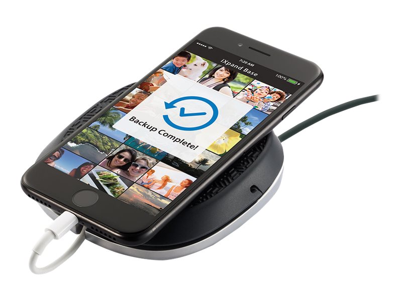 Sandisk Ixpand Base - Usb Flashdrev Med Indbygget Oplader - 128 Gb - Usb 2.0 / Lightning