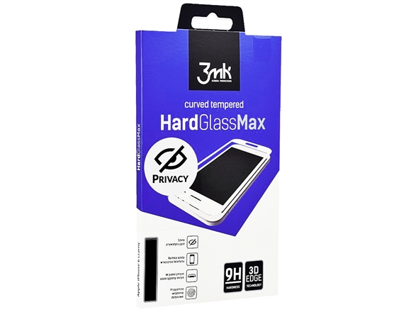 3Mk Hardglass Max Privacy, Apple, Apple Iphone 8, Ridseresistent, Temperaturbestandigt, Faldresistent, 1 Stk