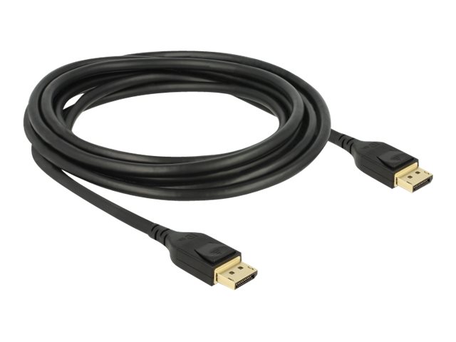 Delock - Displayport Kabel - Displayport (Han) Til Displayport (Han) - Displayport 1.4 - 3 M - 8K Support - Sort