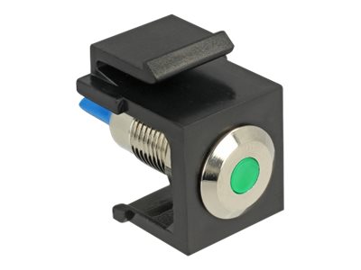 Delock Keystone Led Green 6 V Flat - Modular Indlæg - Sort